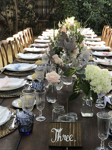 mesa larga catering bodas